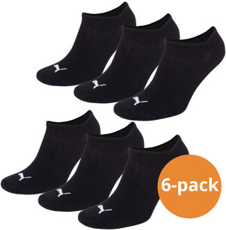 Sneakersokken - Unisex-  zwart 6-pack-39/42
