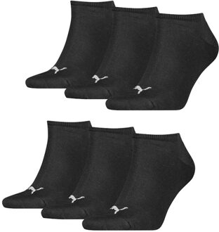 Sneakersokken - Unisex - Zwart 6-pack-47/49