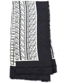 Sneeuw en Zwart Sjaal Twinset , Multicolor , Dames - ONE Size
