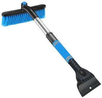 Sneeuw Schop Sneeuw Removal Voor Voertuigen Sneeuw Veegmachine Ontdooien Ontijzelen Schop Ijskrabber 64 ~ 80Cm 3-In-1 Auto Sneeuw Schop