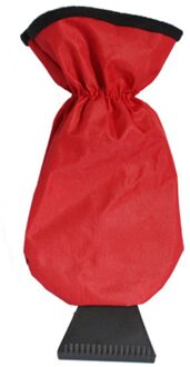 Sneeuw Schraper Removal Mitten Doek Reinigen Sneeuwschuiver Ijskrabber Tool Voor Auto Venster Outdoor Auto-Styling Winter Wanten rood