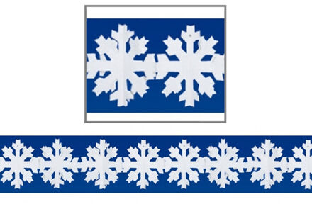 Sneeuw slinger - 3 meter - papier - brandvertragend - winterversiering