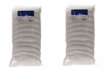 Sneeuw watten - 4x - zak - 100 gram - winterdecoratie - winterversiering