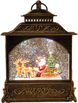 sneeuwbol/snowglobe lantaarn - LED lampjes - 29 cm