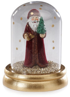 Sneeuwbol/snowglobe met kerstman 10,5 cm kerstversiering - Sneeuwbollen Multikleur