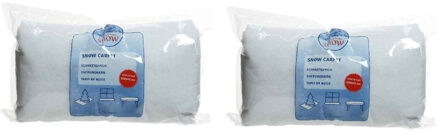 Sneeuwdeken - 3x stuks - wit - 600 x 45 cm - polyester - sneeuwtapijt - sneeuwversiering