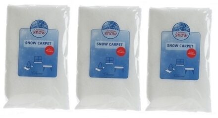 Sneeuwdeken - 4x stuks - sneeuwtapijt - wit - 100 x 80 cm - sneeuwversiering
