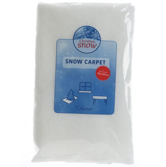 Sneeuwdeken - sneeuwtapijt - wit - 100 x 80 cm - sneeuwversiering