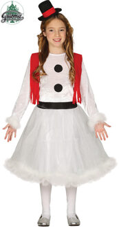 Sneeuwpop Jurk Kind Wit - Transparant