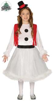 Sneeuwpop Jurk Kind Wit - Transparant