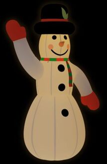 Sneeuwpop opblaasbaar met LED's 370 cm