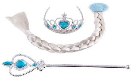 Sneeuwprinses Set 3-delig Blauw