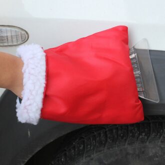 Sneeuwschuiver Auto Sneeuw Schraper Ijs Cleaner Sneeuw Cleaner Voor Voorruit Met Handschoen (Blauw) rood