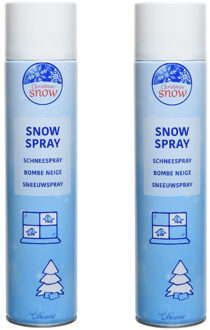 Sneeuwspray - 2x - grote bus - 600 ml - kunstsneeuw - nepsneeuw