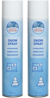 Sneeuwspray - 2x - wit - 300 ml - spuitsneeuw - kunstsneeuw - nepsneeuw - sneeuw decoratie