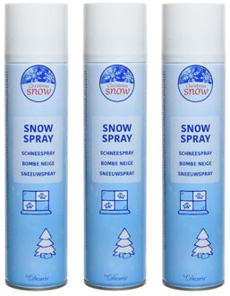 Sneeuwspray - 3x - wit - 400 ml - spuitsneeuw - kunstsneeuw - nepsneeuw - sneeuw decoratie