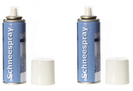 Sneeuwspray/spuitsneeuw - 2x - bus van 100 ml - witte sneeuw decoratie