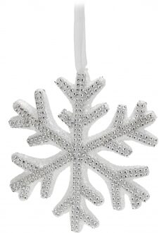 Sneeuwvlok hanger - wit - piepschuim - 25 cm - kerstversiering - kerstdecoratie