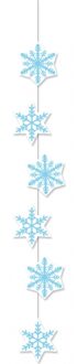 Sneeuwvlokken decoratie slinger 108 cm - Feestslinger van brandvertragend papier - Winter thema