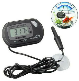 Snel ! Black Lcd Digitale Fish Tank Reptile Aquarium Water Meter Thermometer Temperatuur Aquarium Water Tank Thermometer