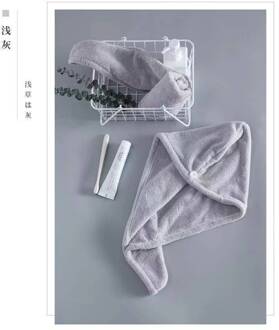 Snel Haar Drogen Lady Badhanddoek Microfiber Badhanddoek Voor Vrouw Huishoudelijke Baden Toolsbath Wrap Hoed Quick Cap Tulband grijs