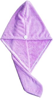 Snel Haar Drogen Lady Badhanddoek Microfiber Badhanddoek Voor Vrouw Huishoudelijke Baden Toolsbath Wrap Hoed Quick Cap Tulband paars