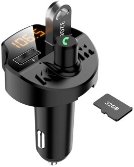 Snel Opladen 3.1A Dual Usb Auto Telefoon Oplader Spanning Lcd Fm-zender Handsfree Bluetooth 5.0 Car Kit Mobiele Auto MP3 speler