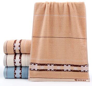 Sneldrogend Katoenen Handdoek Streep Gezicht Hand Bad Doek Badkamer Absorberende 35*75Cm Thuis koffie
