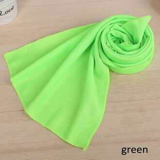 Sneldrogende Ijs Zijde Handdoek Klimmen Yoga Oefening Sport Koude Handdoeken Zwemmen Camping Deken 1Pcs Terylene Veeg Zweet groen
