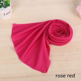 Sneldrogende Ijs Zijde Handdoek Klimmen Yoga Oefening Sport Koude Handdoeken Zwemmen Camping Deken 1Pcs Terylene Veeg Zweet roos rood