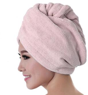 Sneldrogende Microfiber Badhanddoek Haar Droog Sneldrogend Lady Badhanddoek Zachte Douche Voor Dame Man Tulband Head Wrap baden Tool roze
