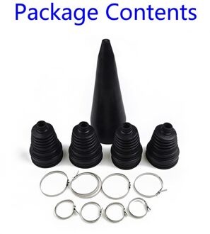 Snelheid Stofkap Kit Klem Siliconen Cv Boot Bal Ronde Rubber 140Mm X 86Mm Constante Universele Cv Joint boot Auto Accessoires 4CV Boot 4clips