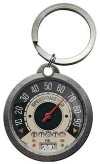 Snelheidsmeter ronde sleutelhanger 4 cm - Sleutelhangers