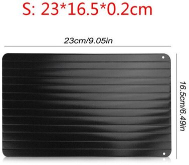 Snelle Dooi Lade Bevroren Voedsel Vlees Fruit Quick Ontdooien Plaat Keuken Ontdooien Board Multifunctionele Aluminium Gadget Tool S 23X16.5X0.2cm