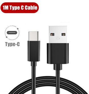 Snelle Lader En Type-C Usb Oplaadkabel Voor Vivo Iqoo 5 3 V17 Neo V20 Se S1 Pro v19 Y50 Y20 Usb Type-C Wall Charger Adapter zwart / 1M USB kabel