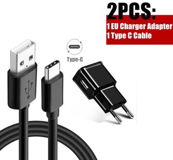Snelle Lader En Type-C Usb Oplaadkabel Voor Vivo Iqoo 5 3 V17 Neo V20 Se S1 Pro v19 Y50 Y20 Usb Type-C Wall Charger Adapter zwart / lader en kabel