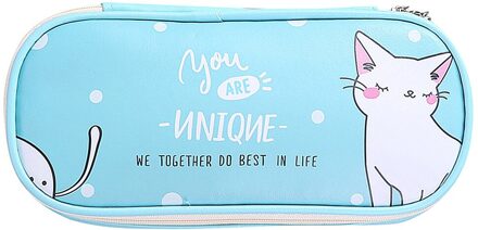 Snelle Levering Leuke Cartoon Student Leer Potlood Pen Case Box Make Pouch Borstel Houder Tas Prachtige