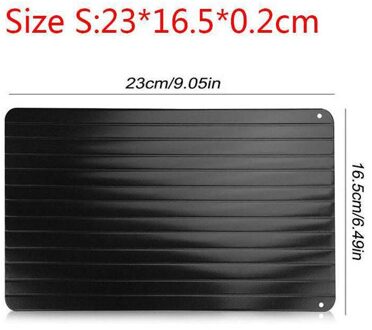Snelle Ontdooien Voor Keuken Platen Voedsel Vlees Gereedschap Snijplank Fruit Lade Gadget Bevroren Dooi Dat Ontdooien Zwart Aluminium Thaw-plate-S