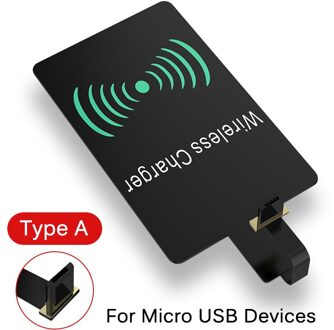 Snelle Qi Draadloze Oplader Ontvanger Voor Iphone 6 7 Plus Universele Opladen Adapter Receiver Pad Coil Voor Micro Usb Type-C Telefoon Micro USB type A