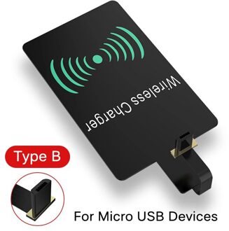Snelle Qi Draadloze Oplader Ontvanger Voor Iphone 6 7 Plus Universele Opladen Adapter Receiver Pad Coil Voor Micro Usb Type-C Telefoon Micro USB type B