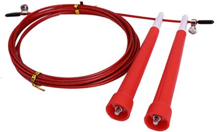 Snelle Speed Jump Rope Razendsnelle Springen Touw Verstelbare Voor Mannen Vrouwen Fitness Overslaan Workout Training Body Building Apparatuur rood