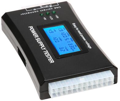 Snelle Test Digitale Lcd Power Bank Supply Tester Computer 20/24 Pin Voeding Tester Ondersteuning 4/8/24/Atx 20 Pin Interface