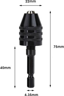 Snelspanboorhouder 6.5Mm Hex Shank Elektrische Schroevendraaier Boor Chuck Adapter Quick Change Converter Boor Tool H01455