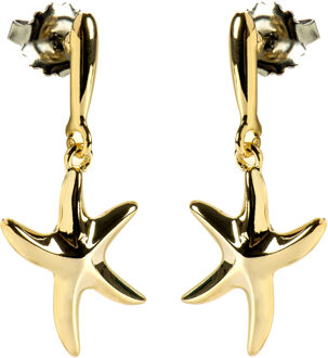 Snes Oorbellen afgewerkt in 18 Kts Geelgoud