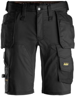 Snickers AllroundWork 6141 Stretch - Korte werkbroek - 54 - Zwart