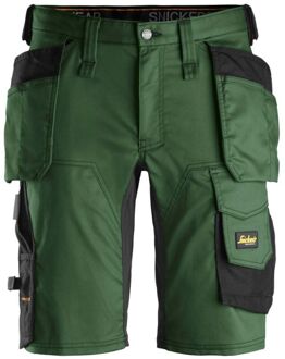 Snickers AllroundWork 6141 Stretch - Korte werkbroek - 64 - Bosgroen