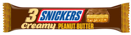 Snickers Snickers - 3 Creamy Peanut Butter 55 Gram 24 Stuks