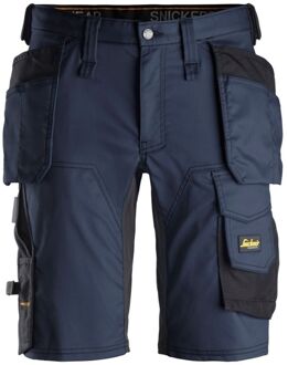 Snickers werkkleding Korte Broek AllroundWork Stretch Holsterzakken 6141 - Mannen - Navy/Zwart - 54