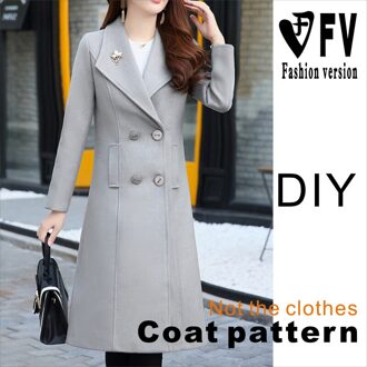 Snijden Patroon Vrouwen Jas Jas Patroon Kleding Tekening BFY-206 Size 5XS