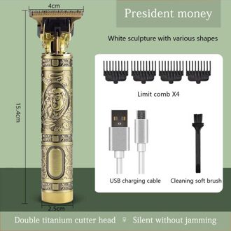 Snijden Professionele Clipper Haar Maaier Trimmer Voor Mannen Baard Scheerapparaat Kapsel Machine Kapsel Cutter Usb Oplaadbare President-money